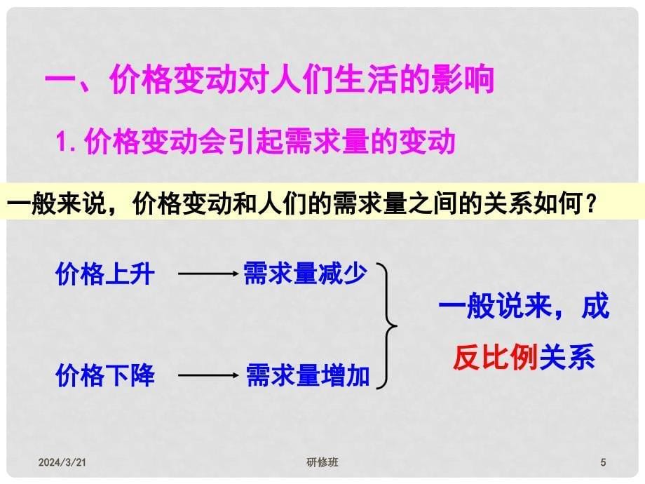 高中政治：1.2.2《价格变动的影响》课件新人教版必修1_第5页