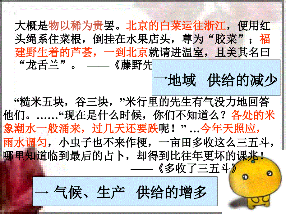 高中政治2.1影响价格的因素 课件新人教版必修1_第4页