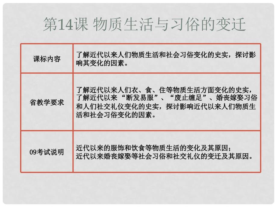 高中历史：5.14《物质生活与习俗的变迁》江苏课件（新人教必修2）_第2页