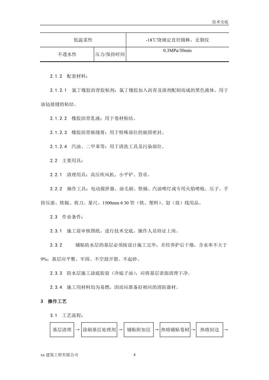 建筑工程SBS防水层施工技术交底_第4页