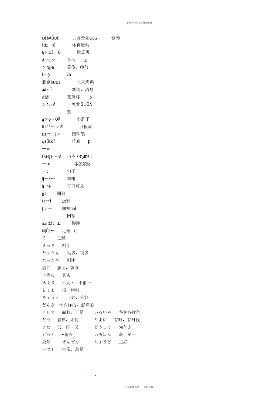 【资料】新版标准日本语初级(上册)期末考试复习资料全（精华版）_第3页