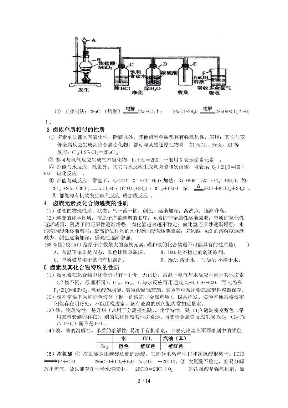 高三化学第一轮复习非金属元素及其化合物Word版_第2页