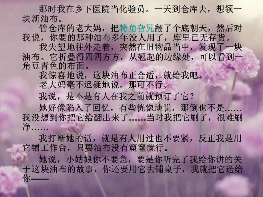 毕淑敏《紫色人形》ppt课件1_第2页