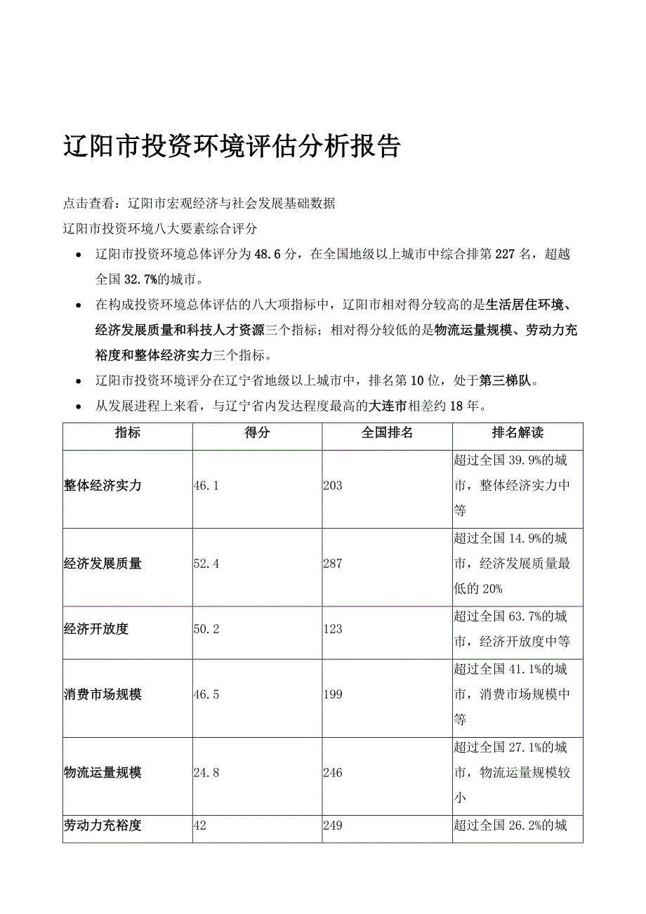 辽阳市投资环境评估分析报告_第2页