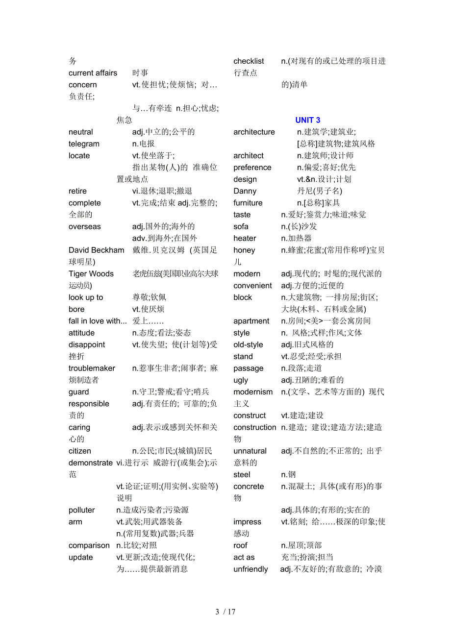 高中英语词汇大全高二打印版Word版_第3页