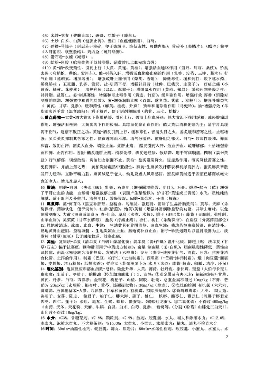 2019年执业药师考试中药专业知识一临考密押考点(打印版)_第3页