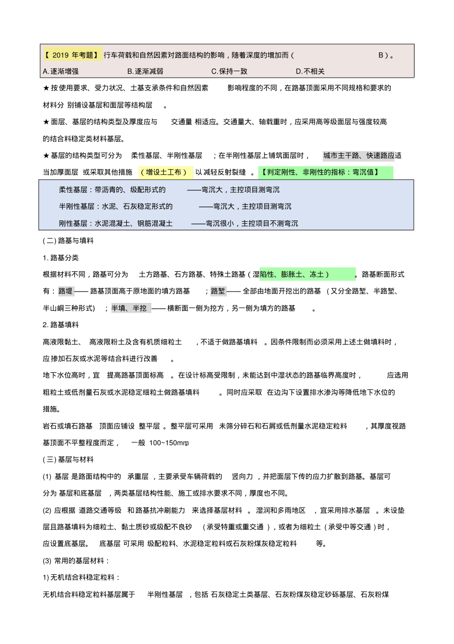 2020年版一建市政实务重要考点汇总(附19年考题)_第3页