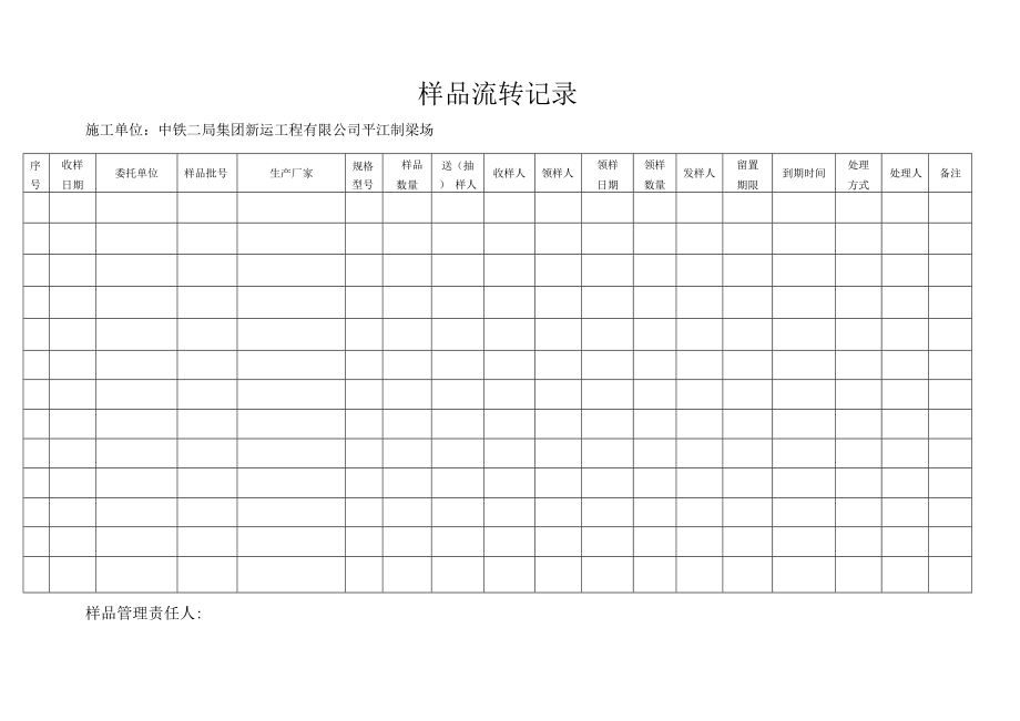 样品流转记录、标准物质、化学药品管理_第1页