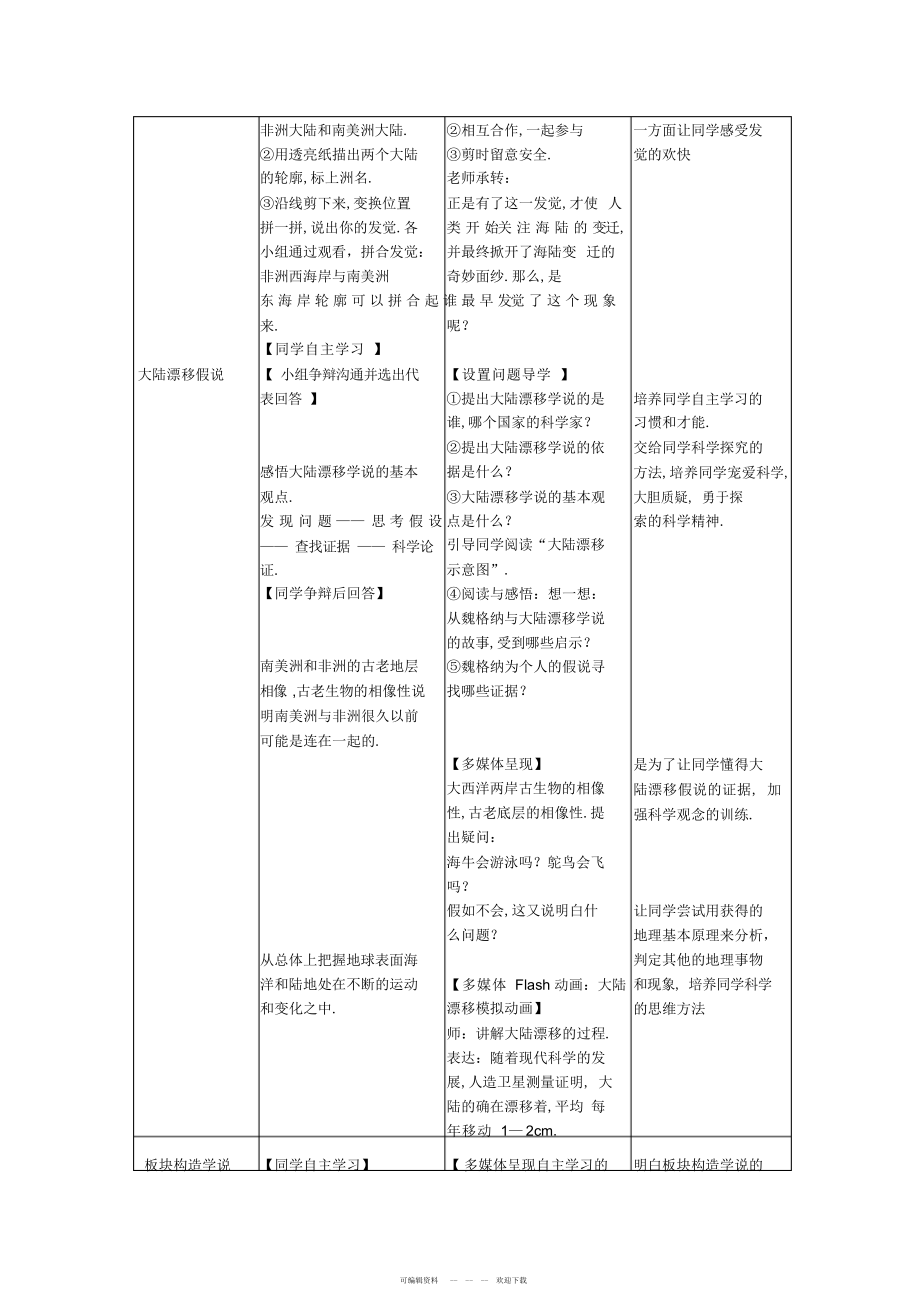 2022年海陆变迁第二次教学设计_第3页