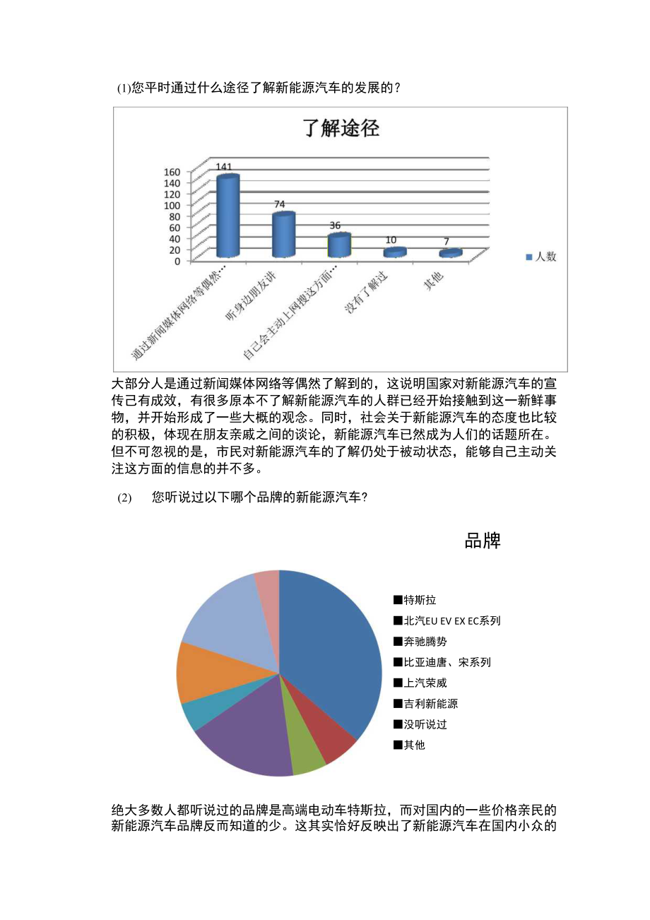 市民对新能源汽车及充电桩的了解程度调查及分析_第3页