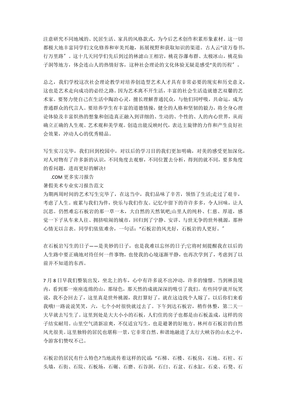 2021年9月暑假美术专业实习报告范文_第3页