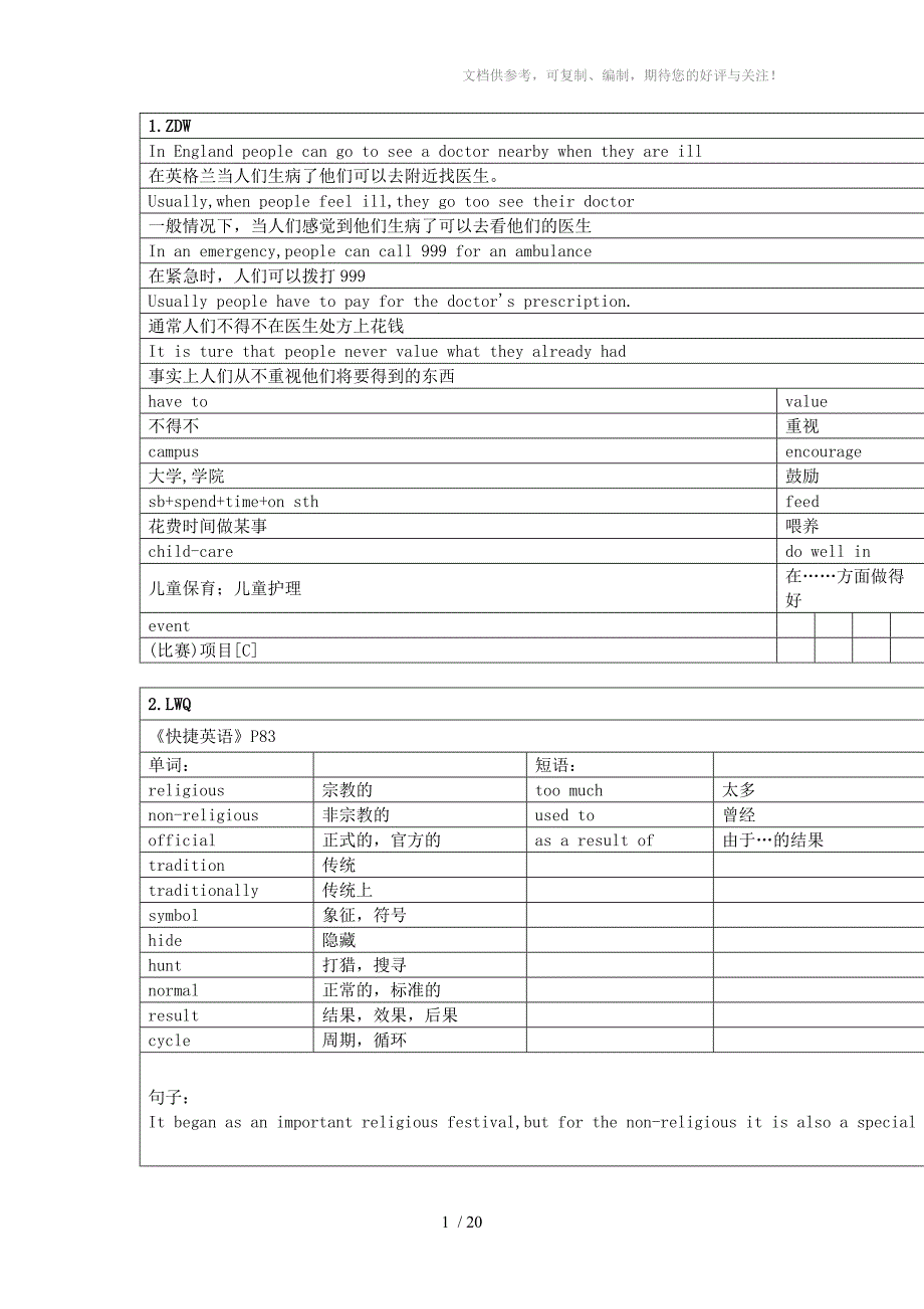 初一英语课外单词整理参考_第1页