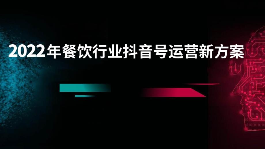 2022年餐饮行业抖音号运营新方案_第1页