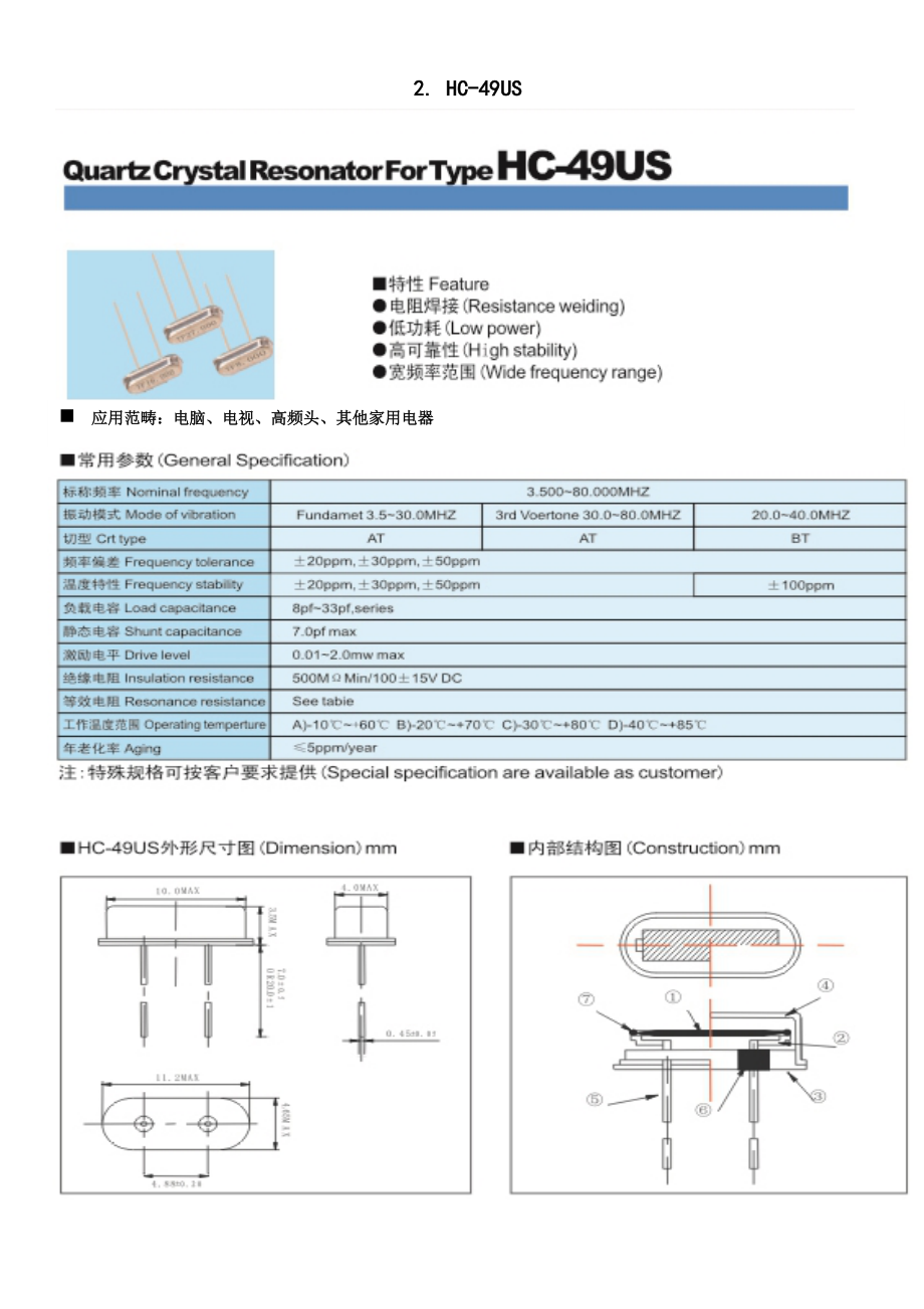 峰华晶体谐振器产品介绍1._第2页