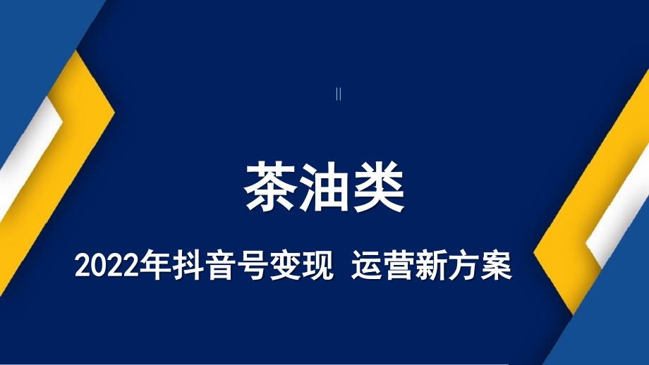 2022年茶油类抖音号变现-运营最新方案_第1页