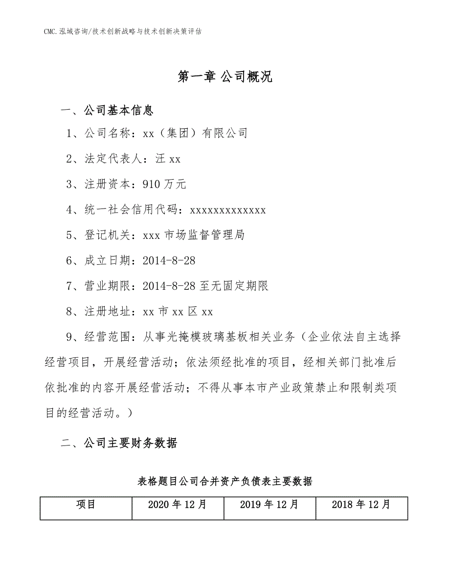 光掩模玻璃基板项目技术创新战略与技术创新决策评估（范文）_第4页