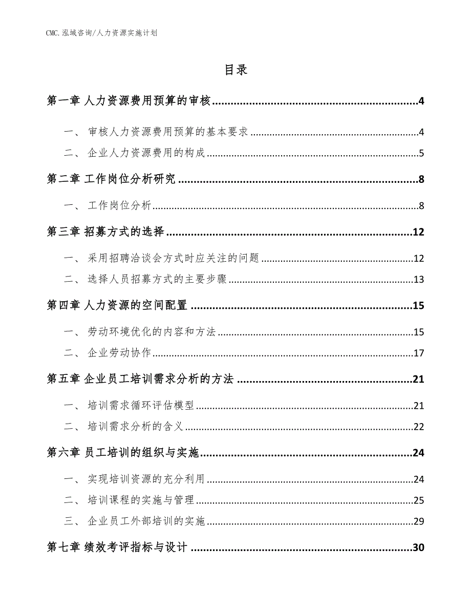 光催化材料公司人力资源实施计划（参考）_第2页