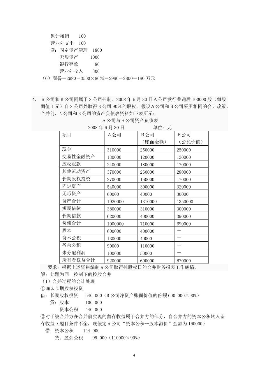 2022年整理高级财务会计形考任务及参考答案01_第4页