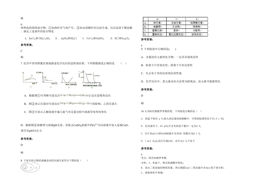 四川省眉山市洪川镇中学2020-2021学年高三化学模拟试题含解析_第2页