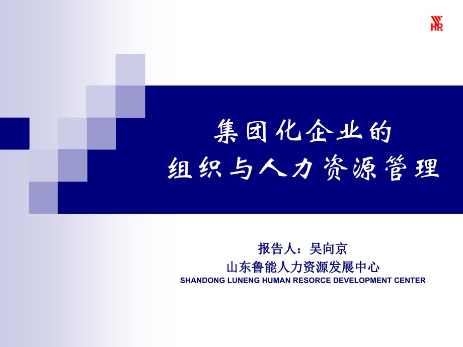 集团化企业的组织及人力资源管理(共39页)_第1页