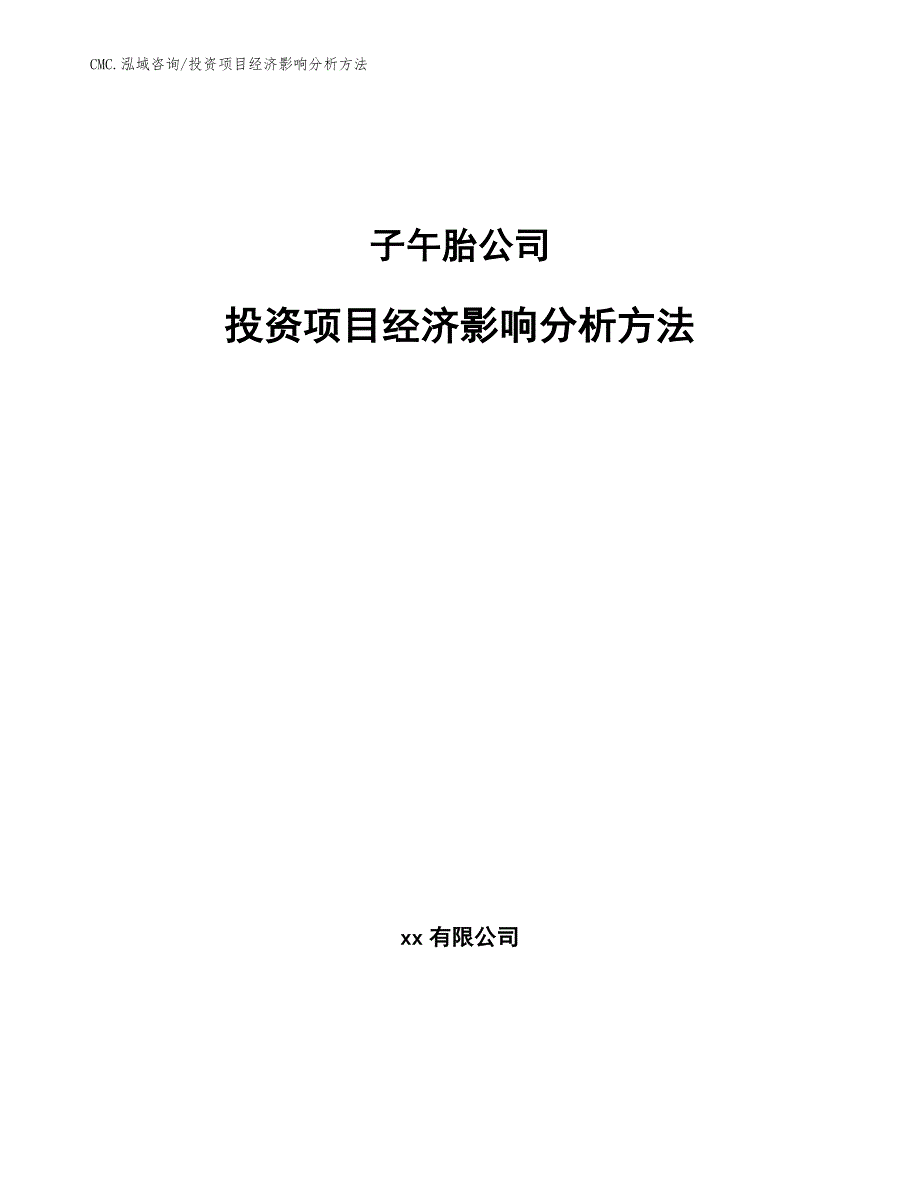 子午胎公司投资项目经济影响分析方法（参考）_第1页