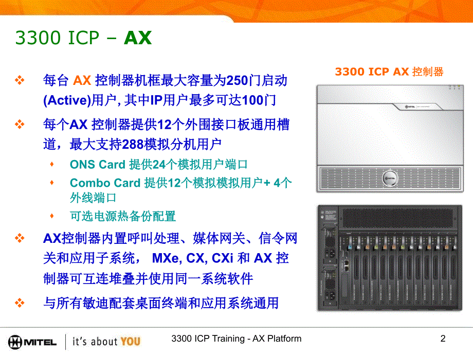 Mitel 3300 ICP 培训讲课教案_第2页