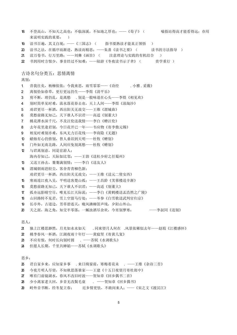 初高中作文通用古诗词汇总_第5页