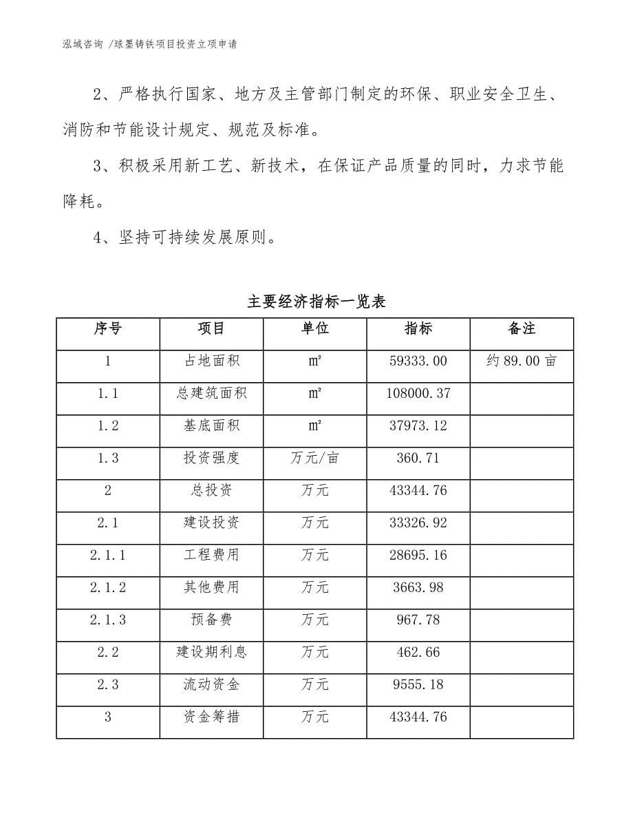 球墨铸铁项目投资立项申请（范文参考）_第5页