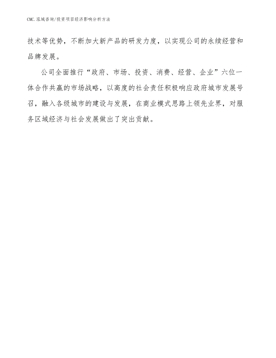 生丝公司投资项目经济影响分析方法（模板）_第4页