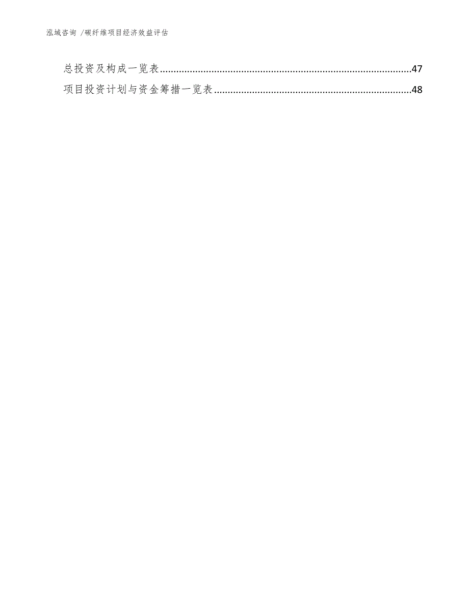 碳纤维项目经济效益评估（模板）_第4页