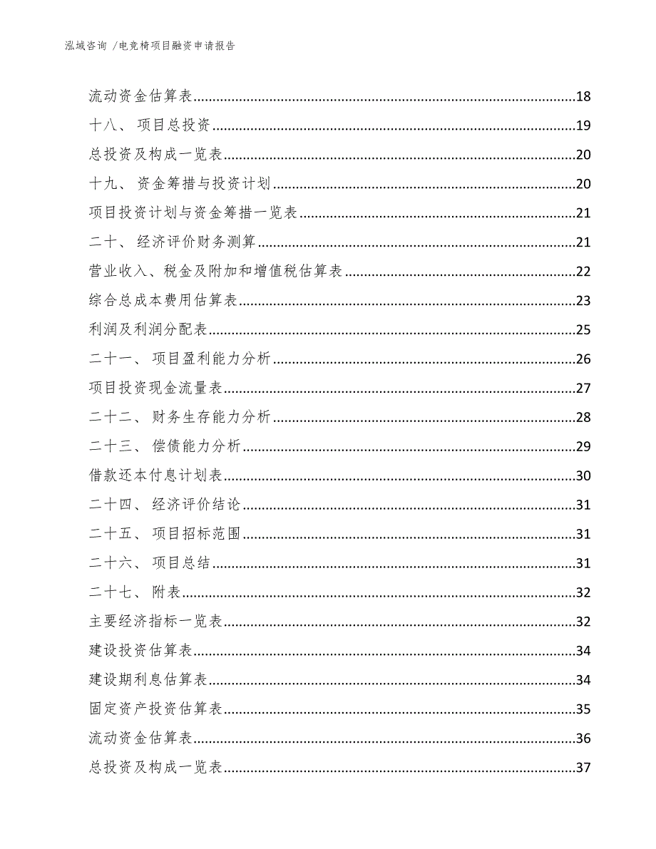 电竞椅项目融资申请报告（范文模板）_第2页