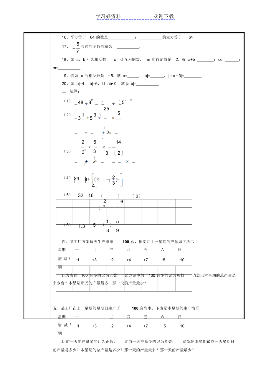 初一数学家教教案_第4页