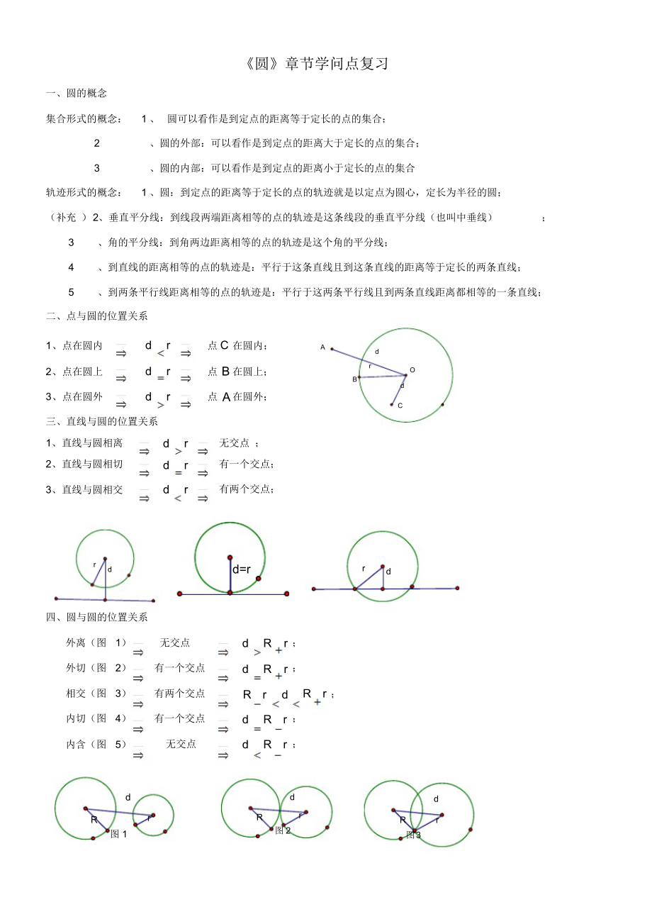 初三数学圆知识点复习专题经典_第1页