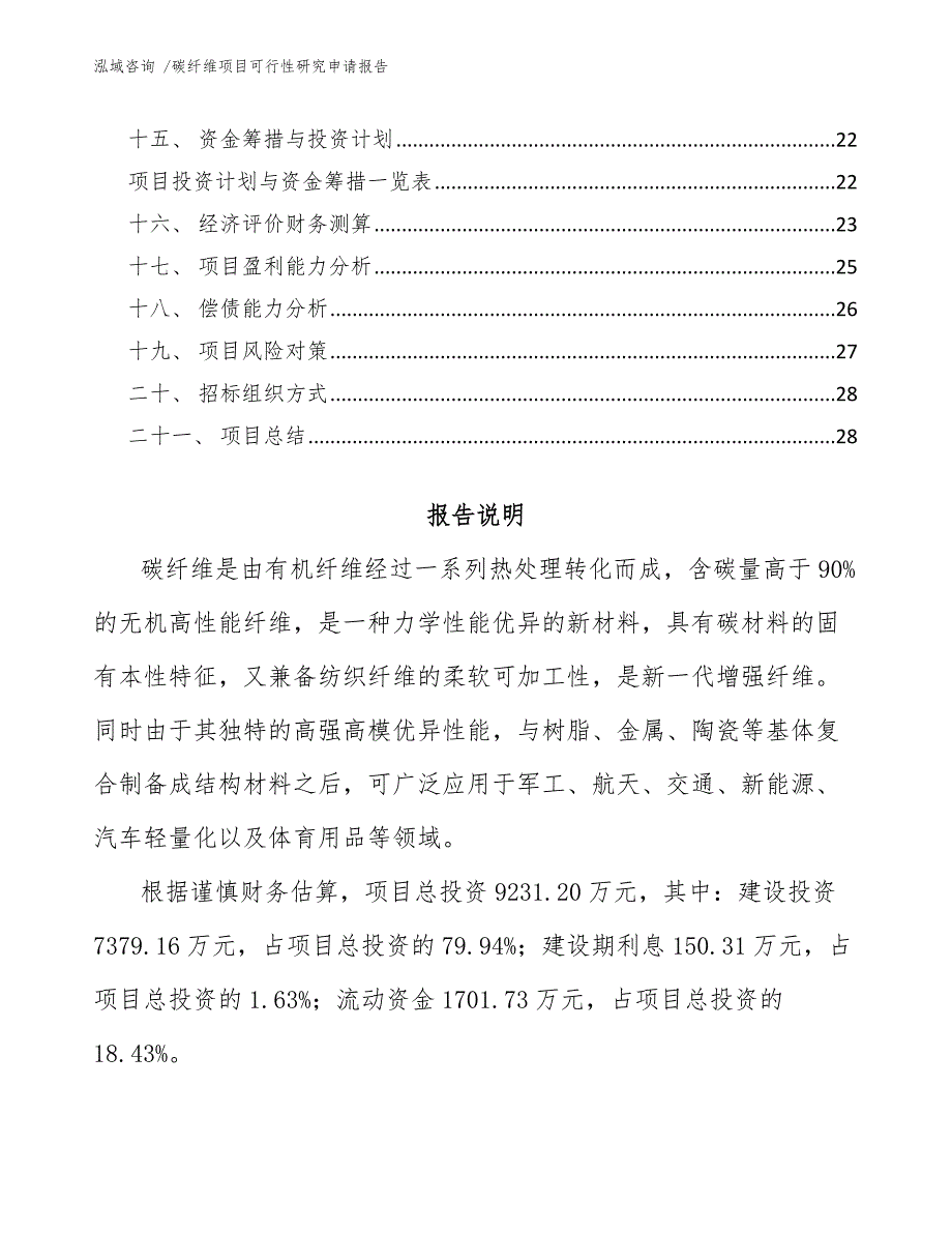 碳纤维项目可行性研究申请报告（参考模板）_第2页