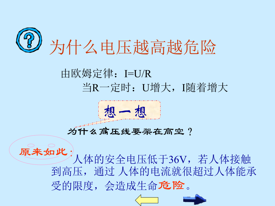 八年级物理欧姆定律和安全用电说课材料_第5页