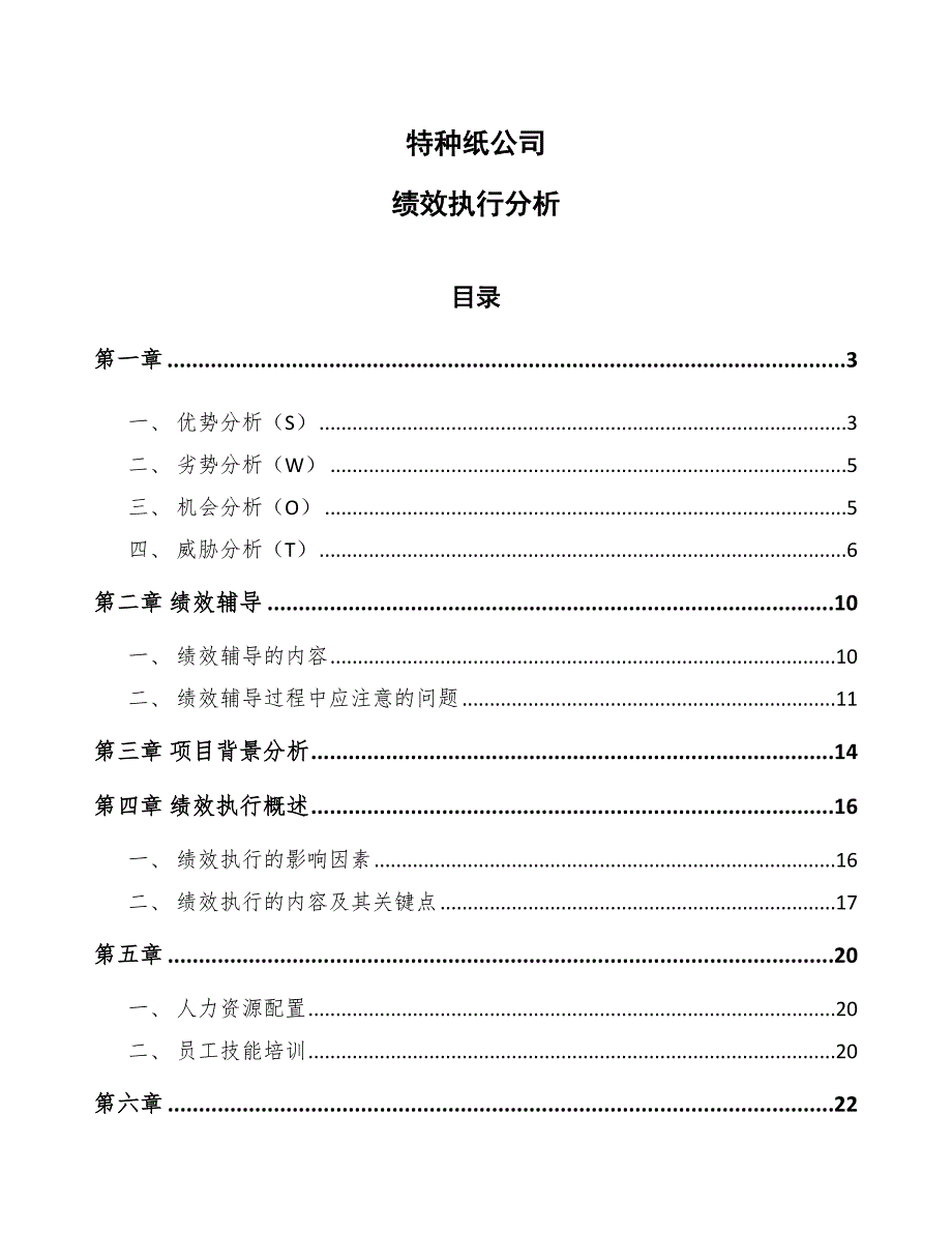 特种纸公司绩效执行分析（参考）_第1页