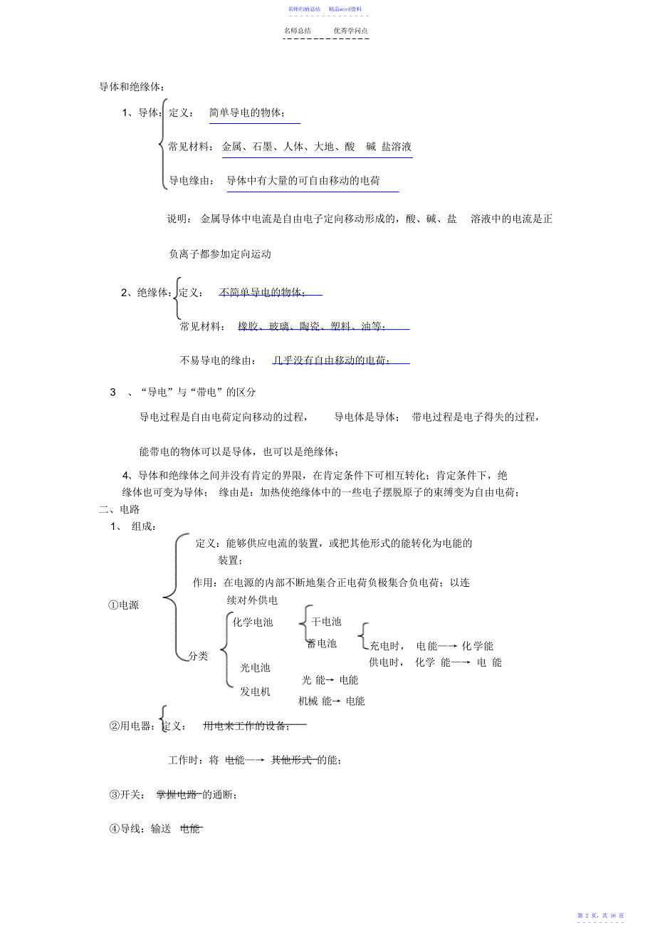 初中物理电学基础知识总结2_第2页