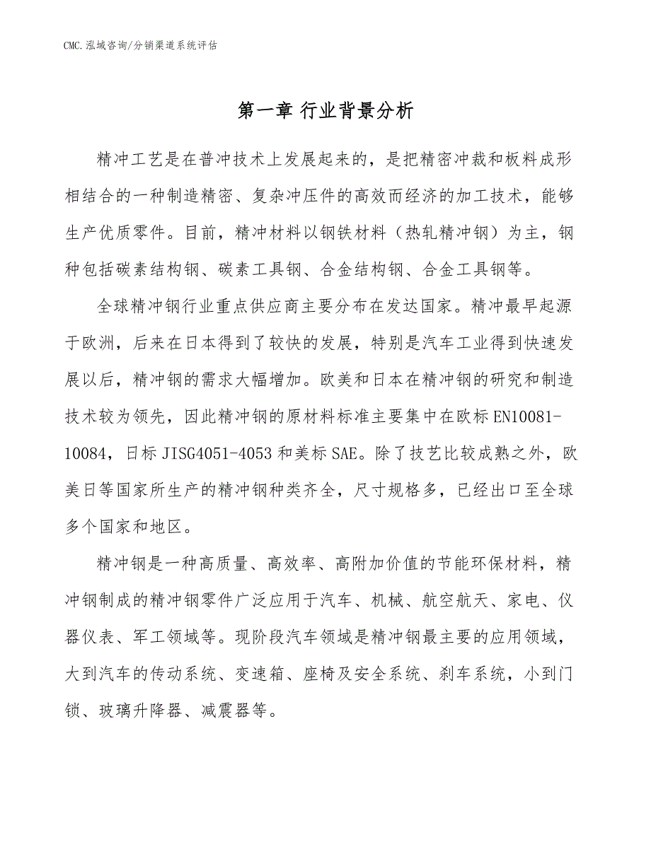 精冲钢项目分销渠道系统评估（模板）_第4页