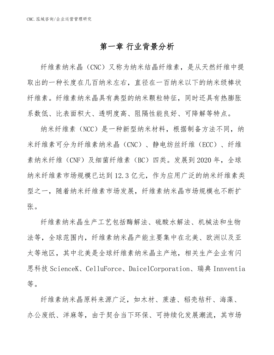 纤维素纳米晶公司企业运营管理研究（模板）_第4页