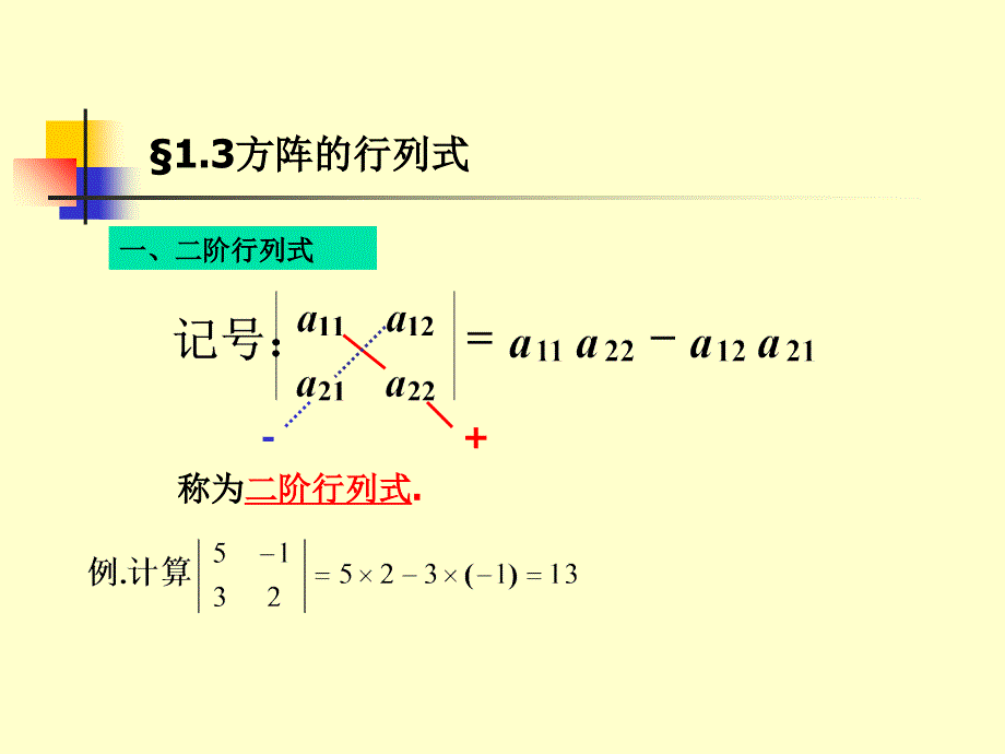 方阵的行列式教学教材_第1页