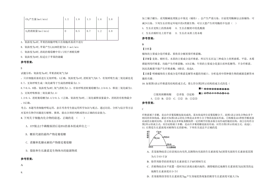 2020年四川省南充市义和乡中学高二生物联考试题含解析_第2页