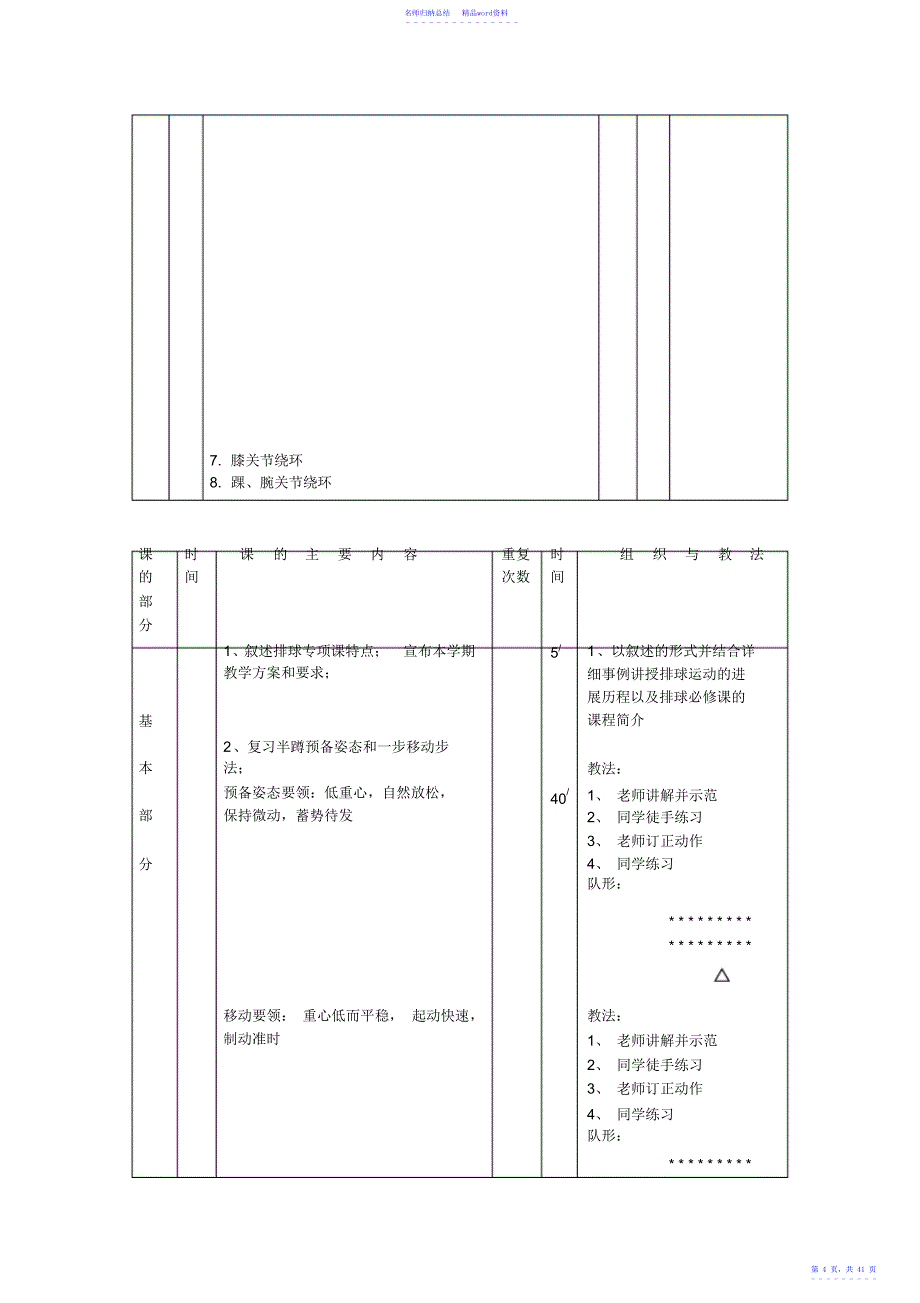 排球整套教案_第4页