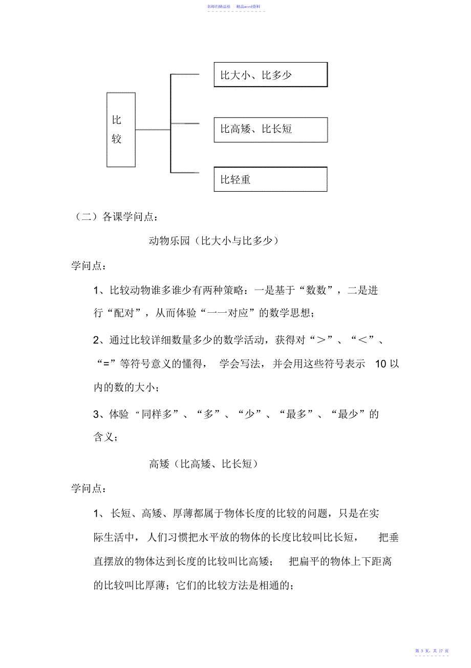 小学数学一年级知识点归纳_第3页