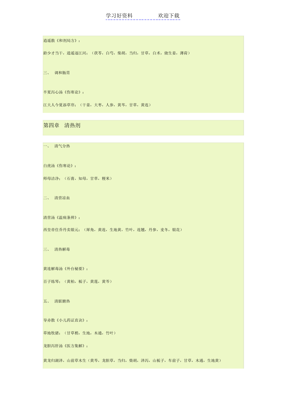 方剂学趣味方歌速记口诀2_第3页