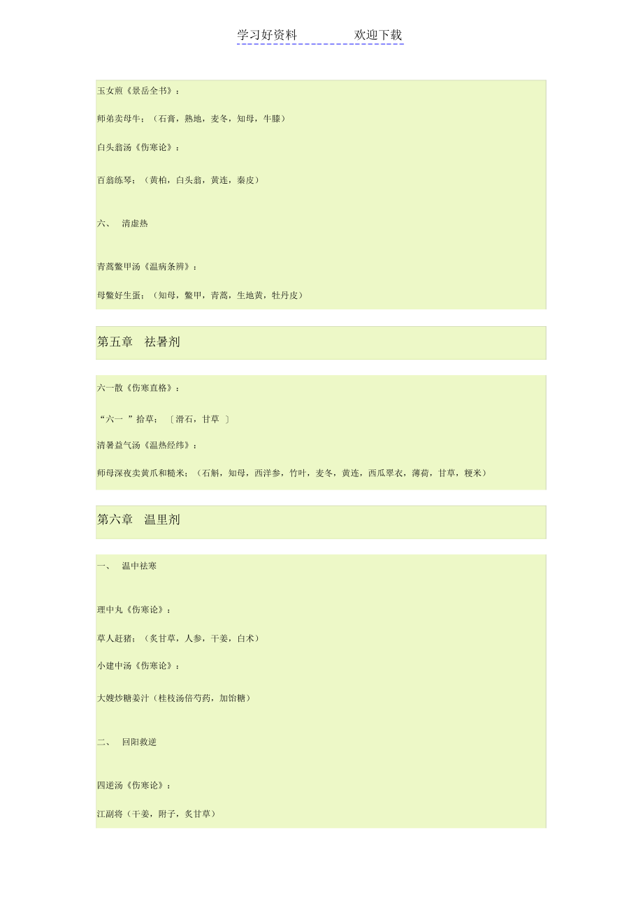 方剂学趣味方歌速记口诀2_第4页