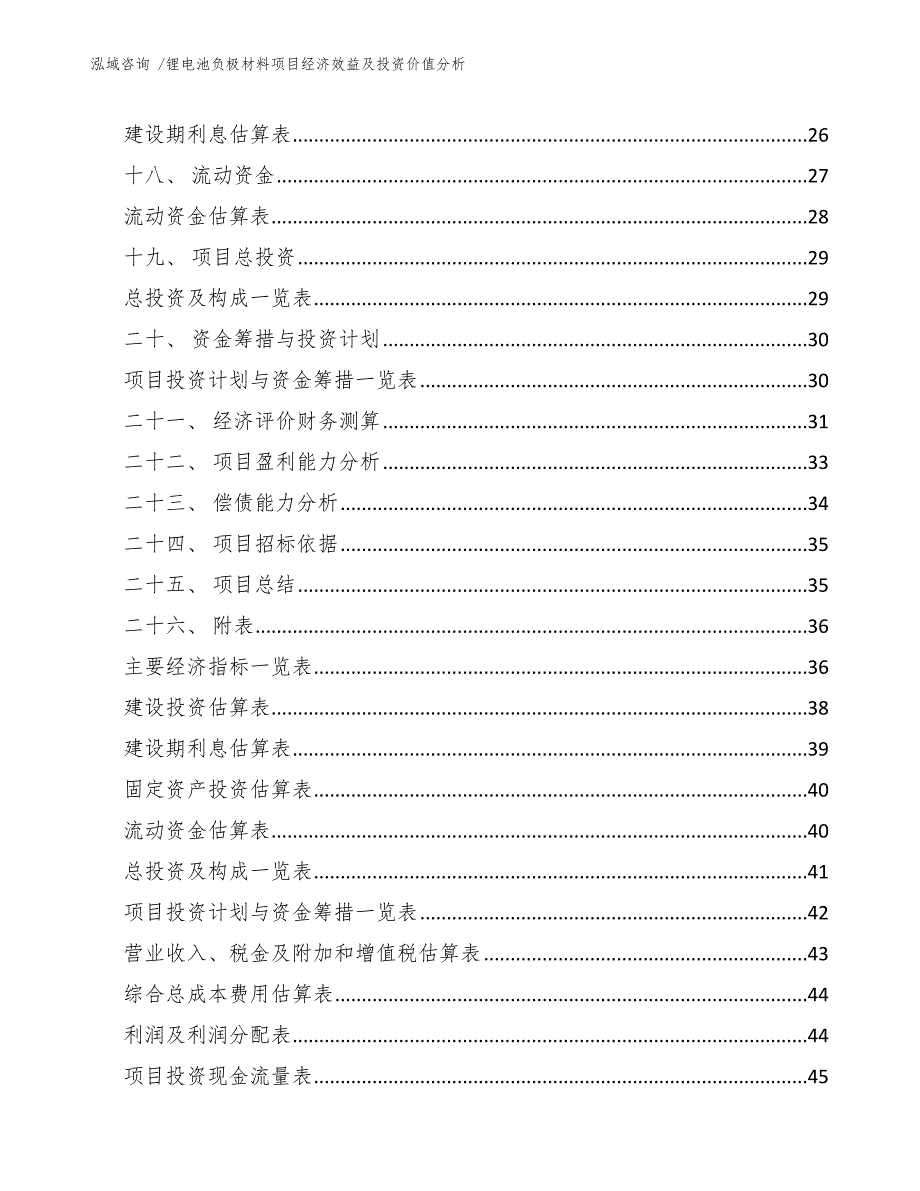 锂电池负极材料项目经济效益及投资价值分析（参考范文）_第2页