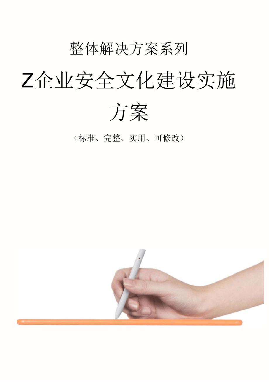 Z企业安全文化建设实施方案范本_第1页