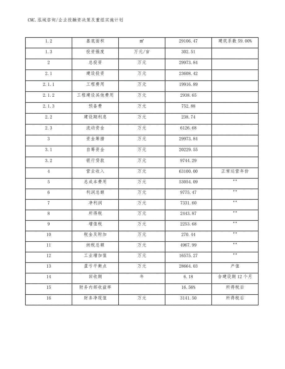 硫酸钙晶须公司企业投融资决策及重组实施计划（范文）_第5页