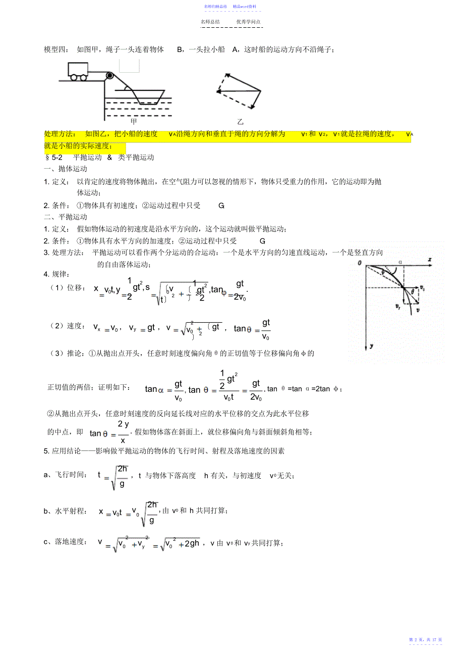 必修二物理知识点总结精编_第2页