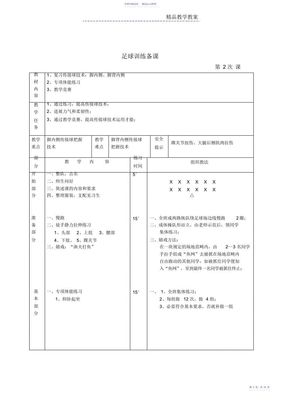 小学足球校本教案及计划_第5页